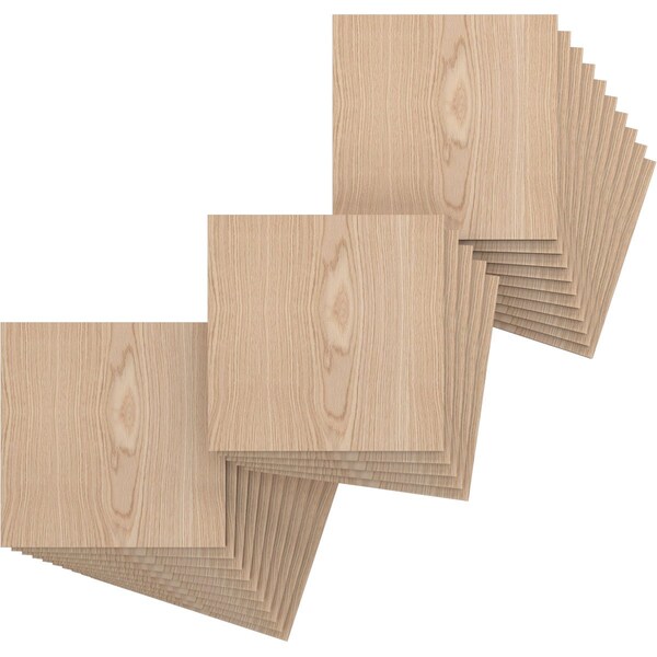 Ekena Millwork 11 3/4W x 11 3/4H x 3/8T Wood Hobby Boards, Red Oak, 25PK HBW12X12X375DRO - main
